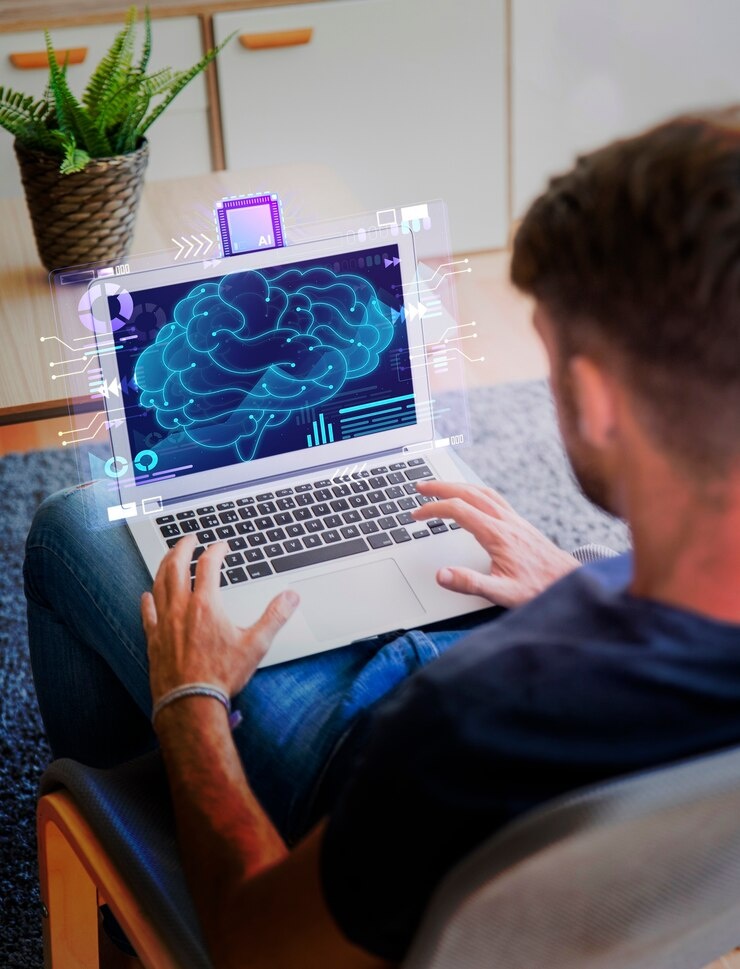 Illustration of the AI Psychologist chat technology